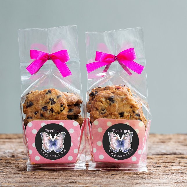 Adesivo For Business Butterfly Custom Shop Name Thank You  (Criador carregado)