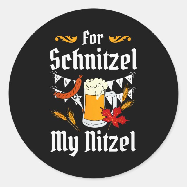 Adesivo For Schnitzel My Nitzel Festival Beer German  (Frente)