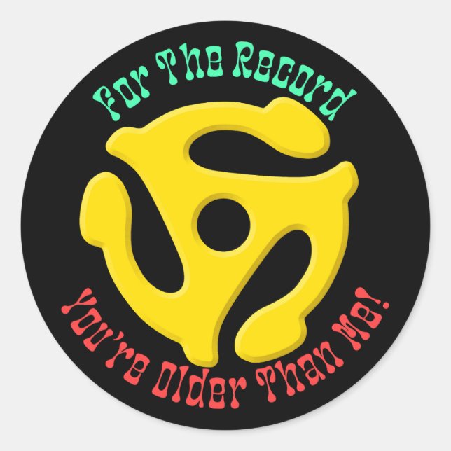 Adesivo FOR THE RECORD by Jeff Willis Art (Frente)