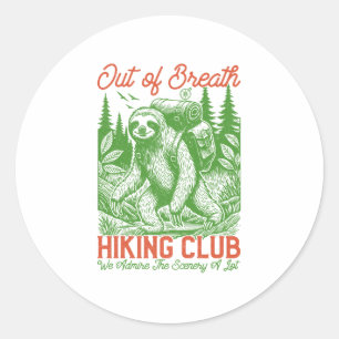 Adesivo Fora de Breath Funny Sloth Hiking Club