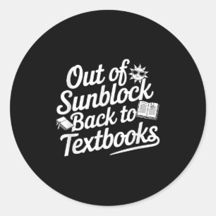 Adesivo Fora Do Bloqueio Solar De Volta Aos Livros Secundá