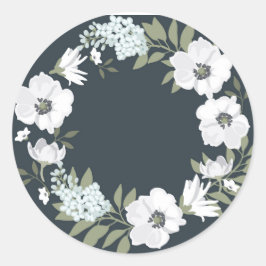 Adesivo Fora Floral Preta e Branca