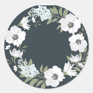 Adesivo Fora Floral Preta e Branca