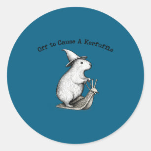 Adesivo Fora para causar um meme de capivara bagunçado 