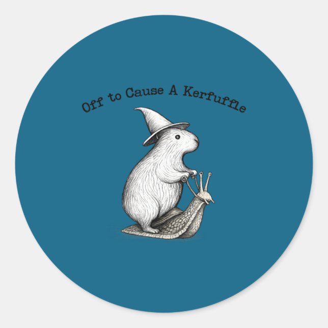 Adesivo Fora para causar um meme de capivara bagunçado  (Frente)