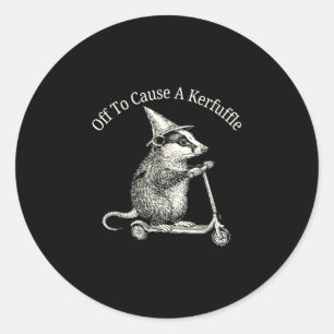 Adesivo Fora para causar um tumulto humor possum