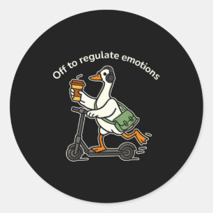 Adesivo Fora para regular emoções ganso bobo engraçado men