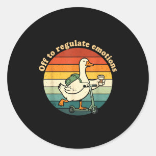 Adesivo Fora para regular emoções ganso engraçado saúde me