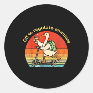 Adesivo Fora para regular emoções ganso engraçado saúde me