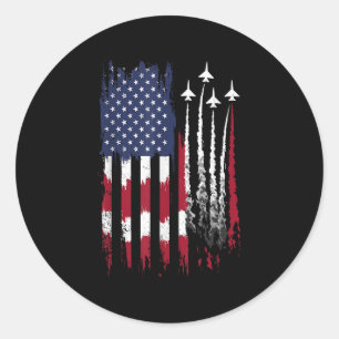 Adesivo Força Aérea Americana Bandeira Patriótica Vermelha
