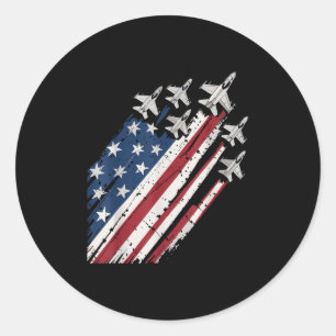 Adesivo Força Aérea Americana Bandeira Patriótica Vermelha