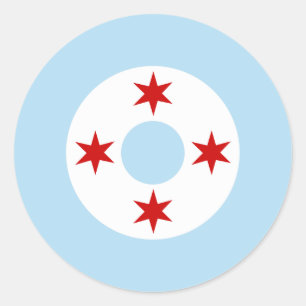 Adesivo Força aérea de Chicago (asa) do lutador Roundel