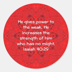 Adesivo Força da Bíblia de Deus Versos Citação Isaiah 