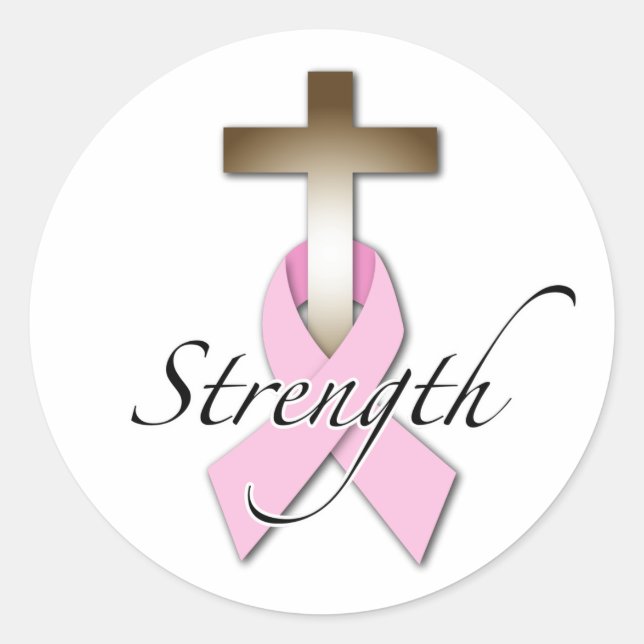 Adesivo força de consciência do Cancer (Frente)