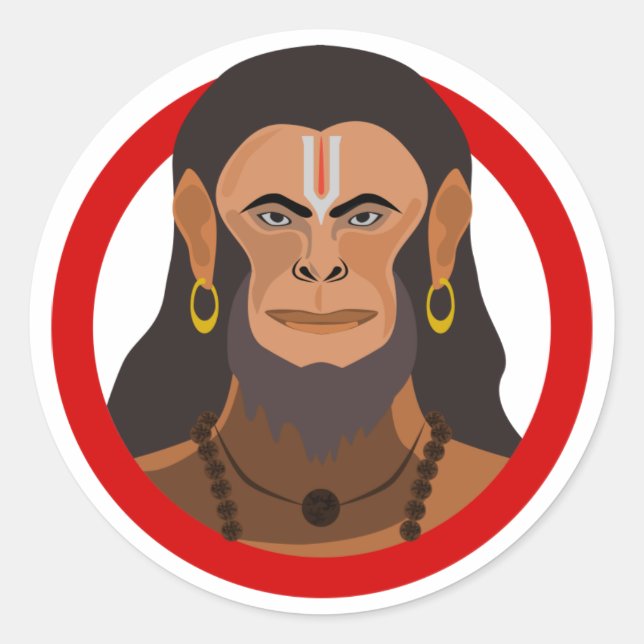 Adesivo Força e Devoção: Bênção de Hanuman (Frente)