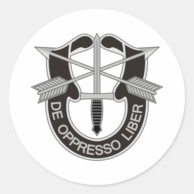 Adesivo Forças Especiais SF De Oppresso Liber (Frente)