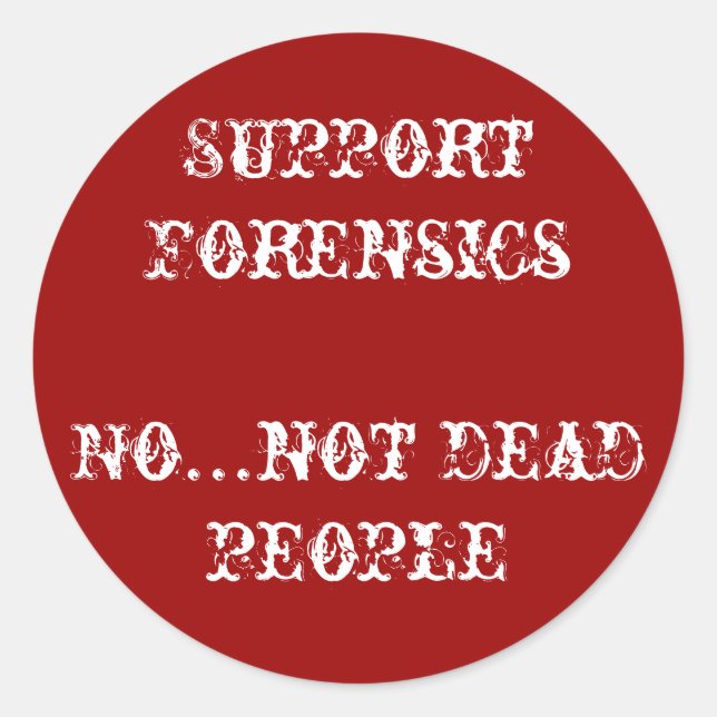 Adesivo forense de apoio (Frente)