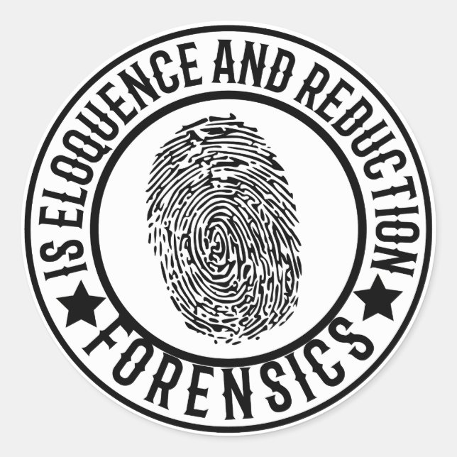 Adesivo Forensics is eloquence and reduction (Frente)