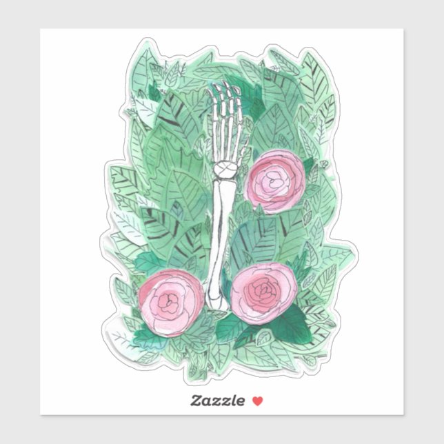 Adesivo Forerme de Gato em um Campo de Rosas (Folha)