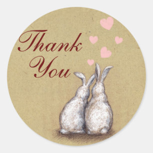 Adesivo Forever Love Bunnies Obrigado Sticker 2
