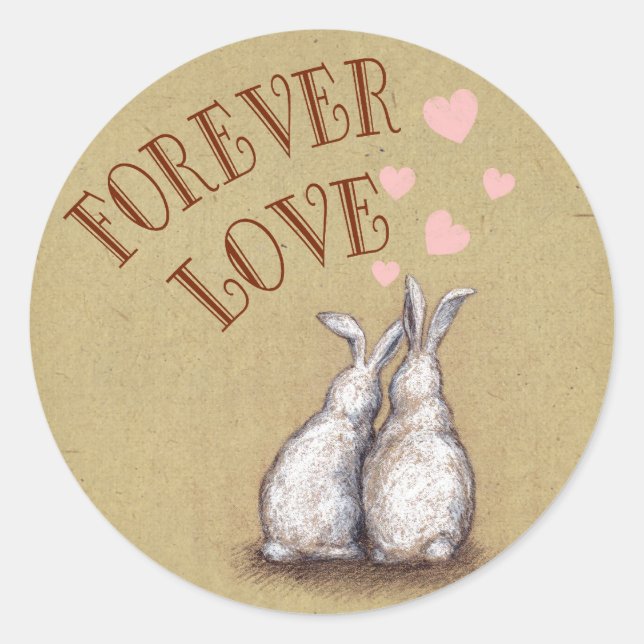 Adesivo Forever Love Bunnies Sticker (Frente)