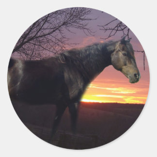 Adesivo ForeverMorgãos Cavalo Negro em Roxo