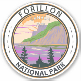 Adesivo Forillon National Park Canada Viagem Art Vintage