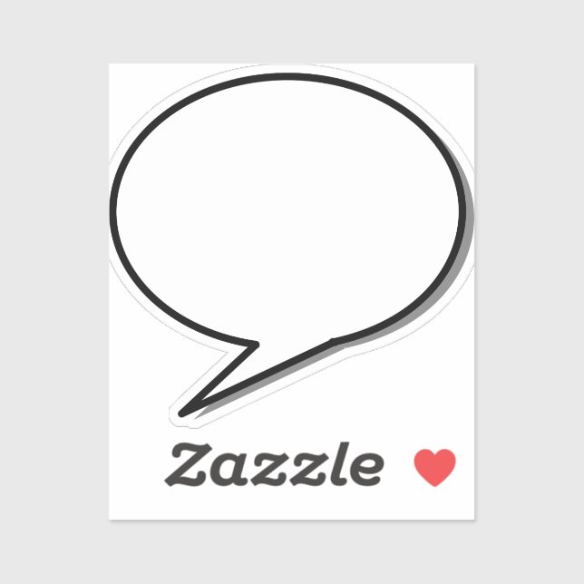 Adesivo forma de elipse-seta-bolha de fala (Folha)