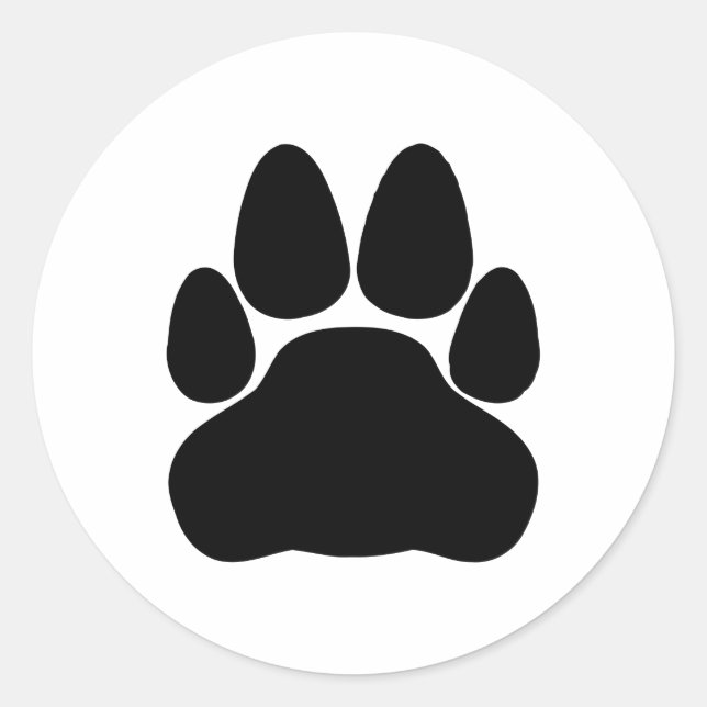 Adesivo Forma de Impressão de Pata de Gato Preto (Frente)