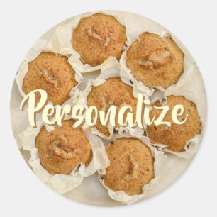 Adesivo Fôrma de muffins gourmet em papel manteiga