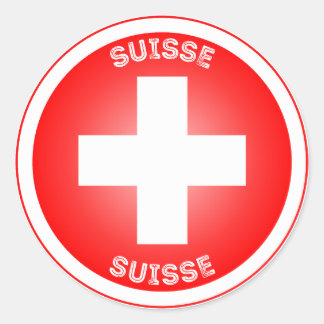 Adesivo Forma do Círculo de Suisse Cruzado Suíço