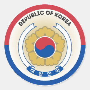 Adesivo Forma do Círculo Emblema Nacional da Coreia do Sul