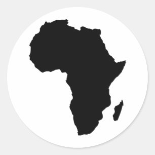Adesivo forma preta de África