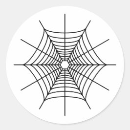 Adesivo Forma Simples de Teia de Aranha de Halloween Preta