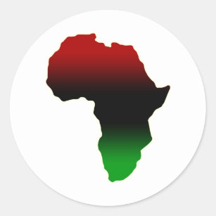 Adesivo Forma vermelha, preta e verde de África