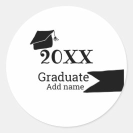 Adesivo Formando 20XX graduação que é simples e moderno