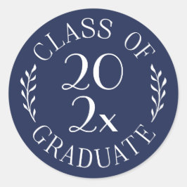 Adesivo Formando de classe ano Marinho branco azul emblema