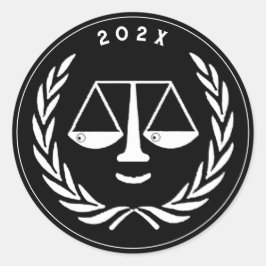 Adesivo Formando de Graduação de Direito do Advogado - Cla