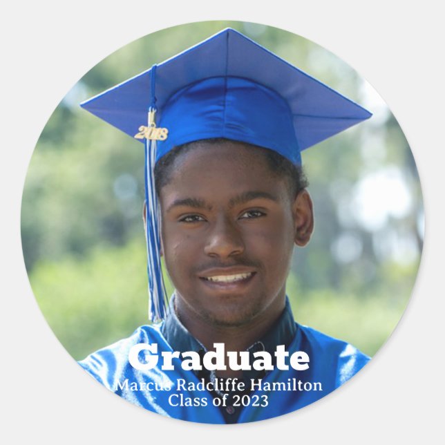 Adesivo Formando de graduação personalizado foto-moderno (Frente)