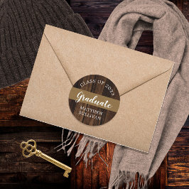 Adesivo Formando de madeira robusta Classe 2023 | Nome