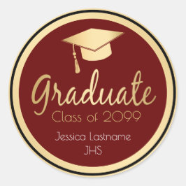 Adesivo Formando de qualquer ano Dourado