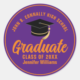 Adesivo Formando Laranja Roxo Personalizado 2024