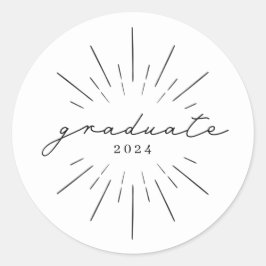 Adesivo Formando Line Art Class Of Graduation Classic Roun