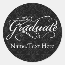 Adesivo Formando Personalizado, Graduação Negra Elegante