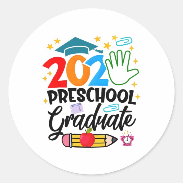 Adesivo Formando pré-k Formando pré-escolar 2025 Gradu pré (Frente)
