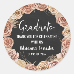 Adesivo Formando Script Boho Rosas Wreath Chalkboard