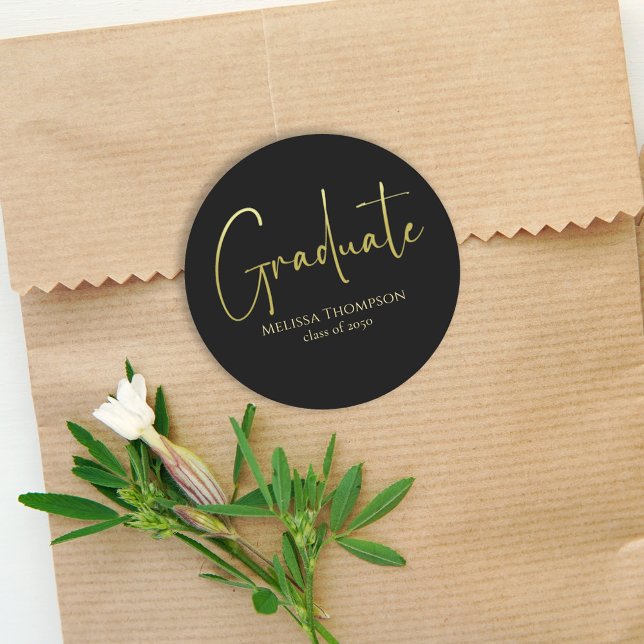 Adesivo Formando Simples Preto Dourado e Negro (Criador carregado)