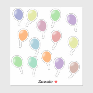 Adesivo Formas coloridas do balão