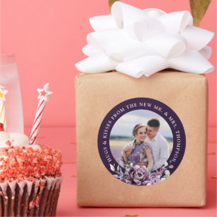 Adesivo Formas de Casamento Floral Moody Blooms Roxo Dusty