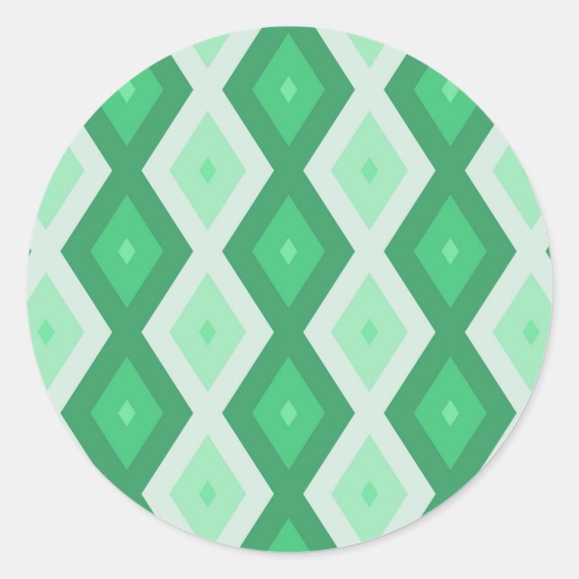 Adesivo Formas de diamante verde (Frente)